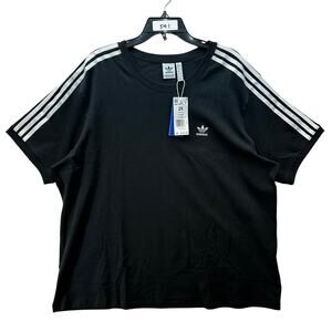 Adidas Womens 2X Plus Size Original Black Tee Shirt XXL